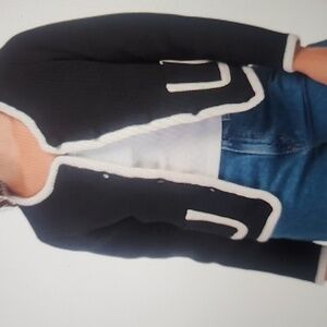 ELIE TAHARI BLACK & CREAM CARDIGAN SIZE M